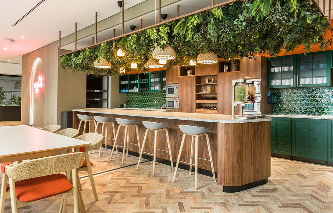 An example of artificial planting at Expedia HQ