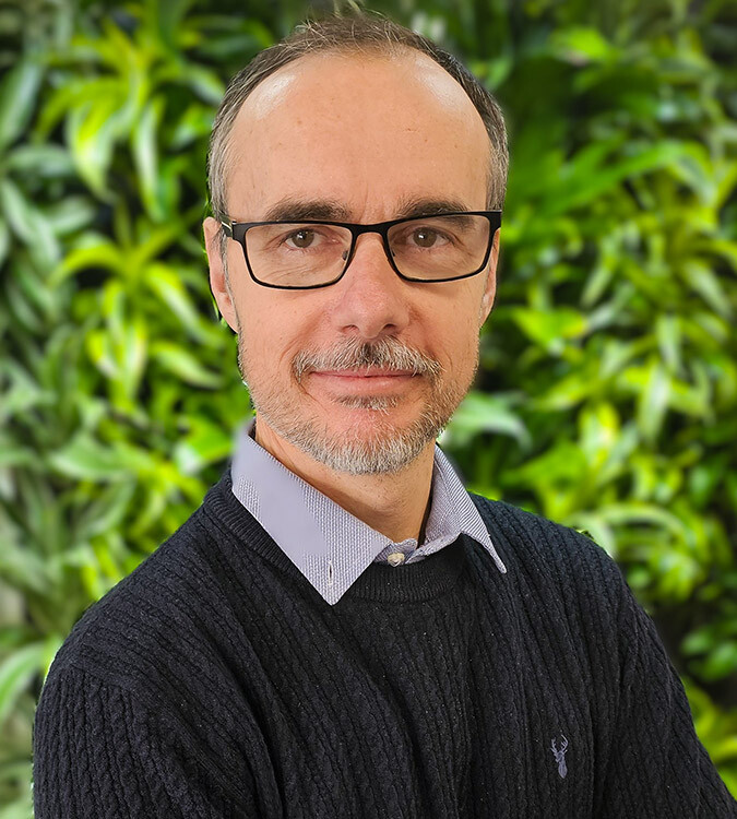 Portrait of Stuart Percy, Exubia Key Account Manager, in a professional workplace environment.