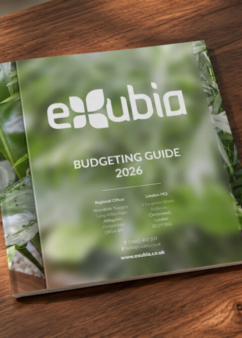 Exubia Practical Guide to Planting Costs displayed in landscape format.